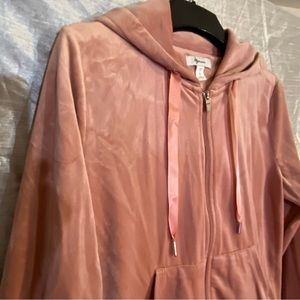 MessBebe dusty pink velour hoodie, size M, GUC barely worn. Very soft, girly!